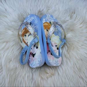 Disney Frozen Flip Flops Blue Sandals